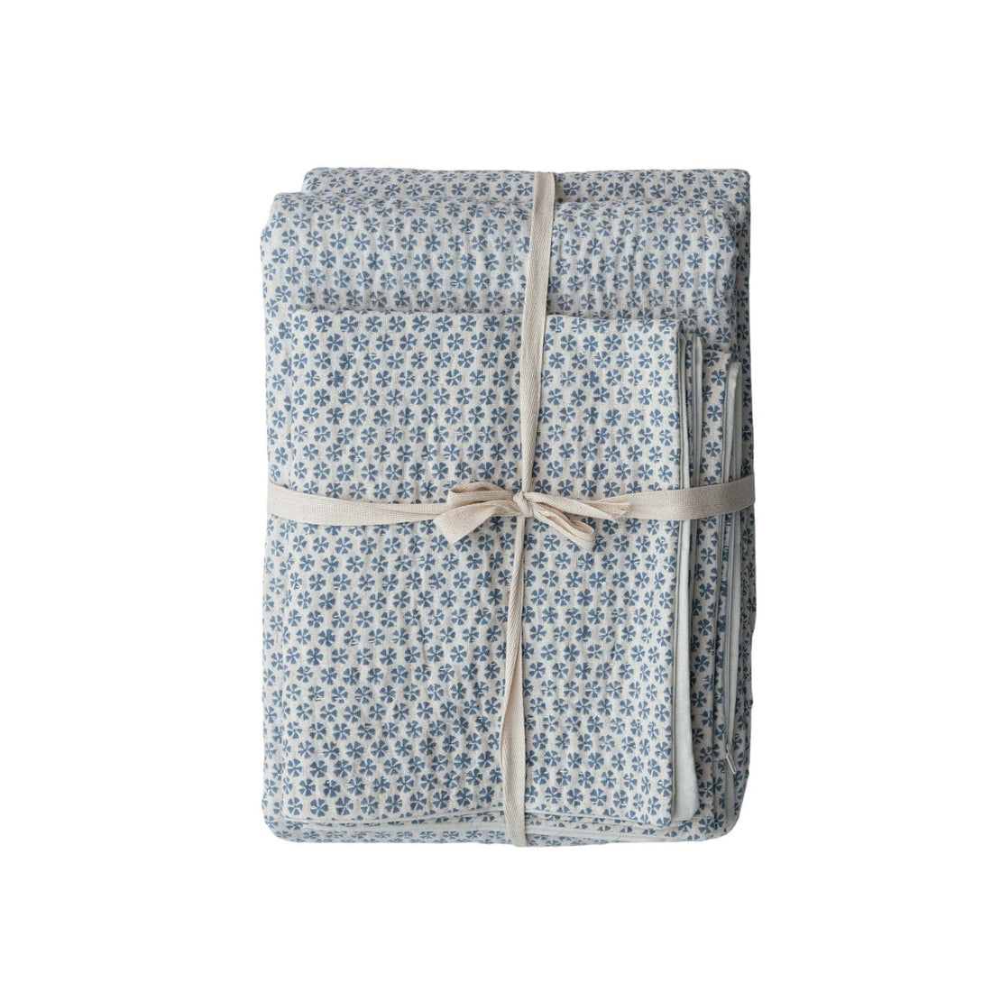 Queen Cotton & Linen Bed Cover with 2 Shams