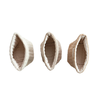 Quilted Cotton Terry Cloth Folding Baskets