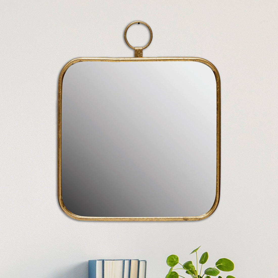 Gold Metal Framed Wall Mirror