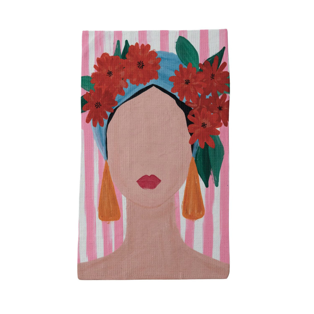 Microfiber Tea Towel with Woman Portrait