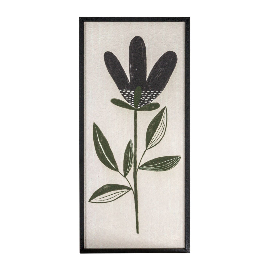Wood Plaque with Flower
