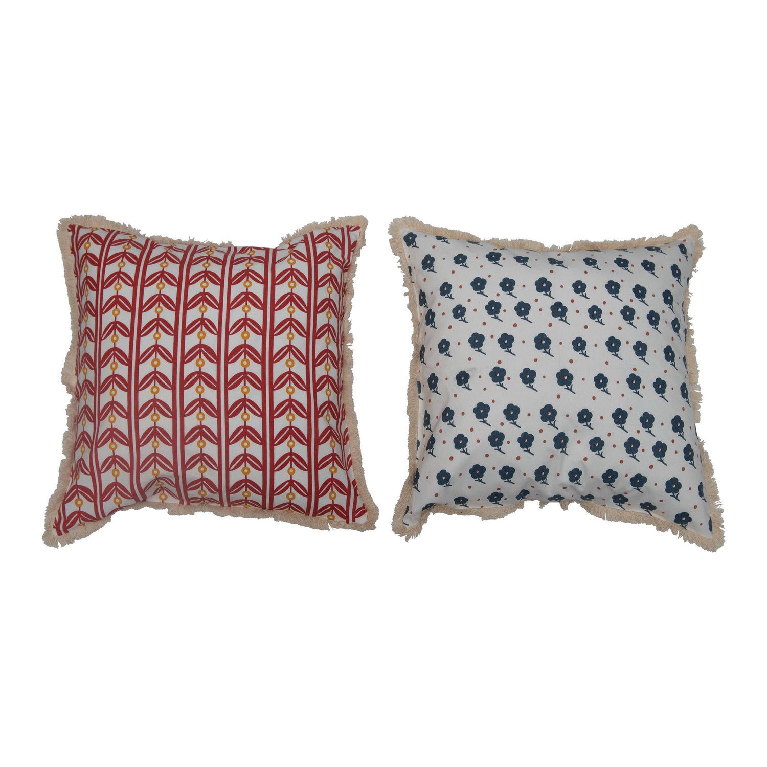 20&quot; Square Woven Cotton Pillow
