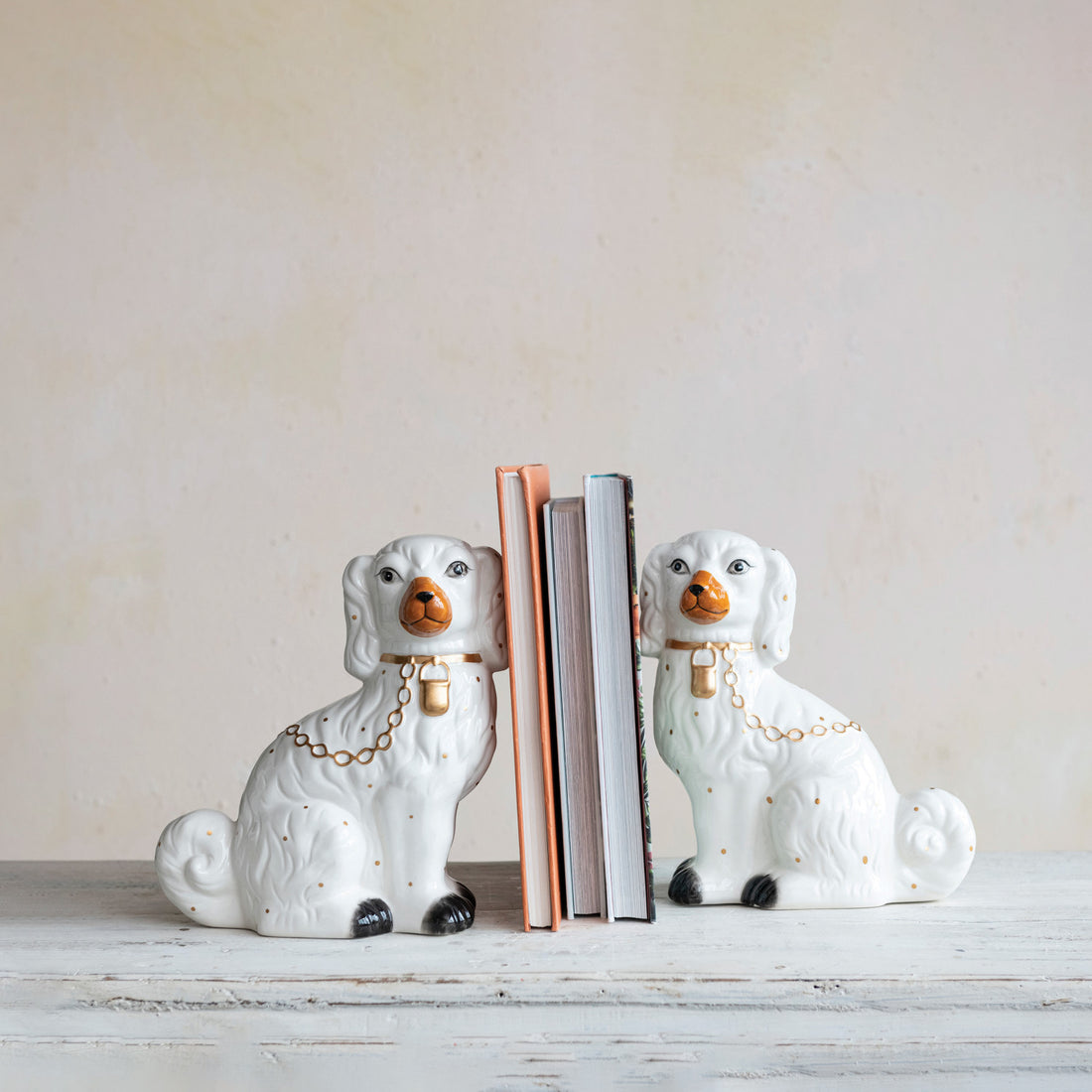 Hand-Painted Dolomite Vintage Reproduction Staffordshire