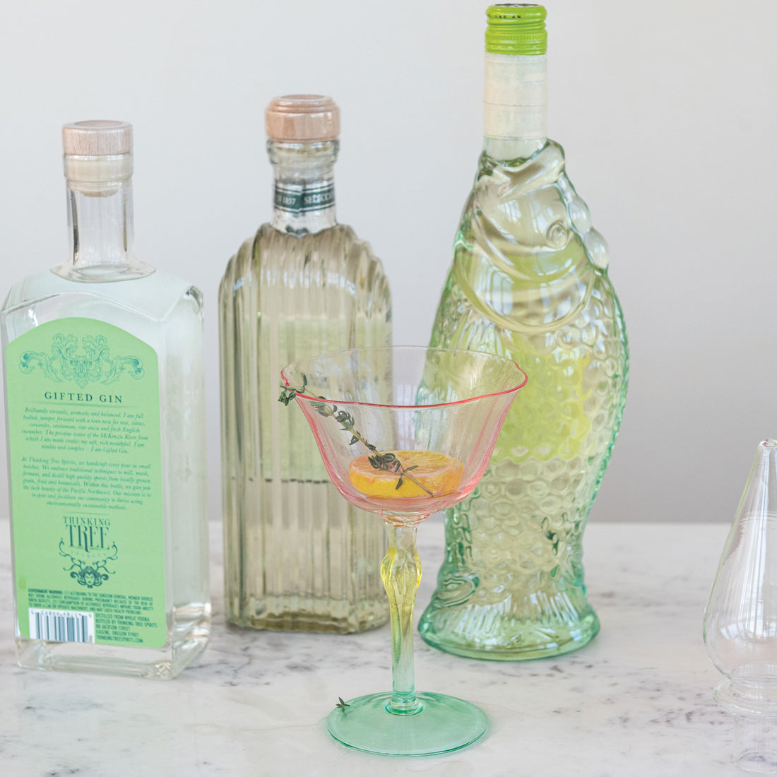 Hand-Blown Stemmed Wine Glass