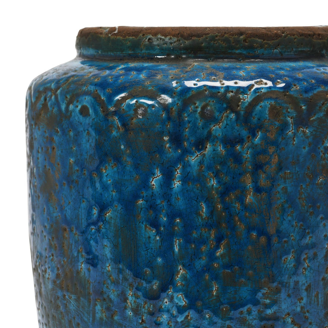 Distressed Blue Terracotta Vase