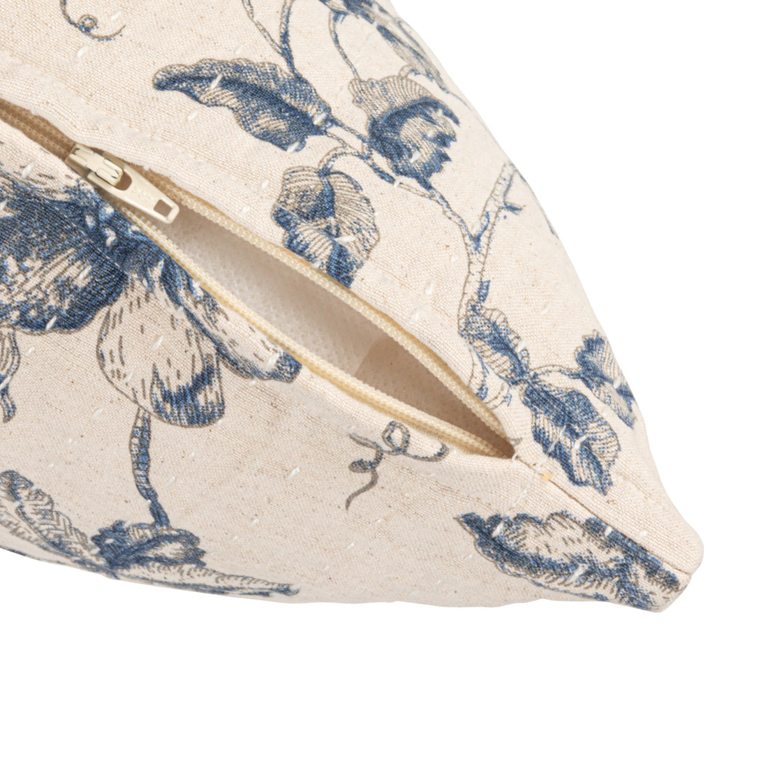 18&quot; Square Cotton &amp; Linen Printed Pillow