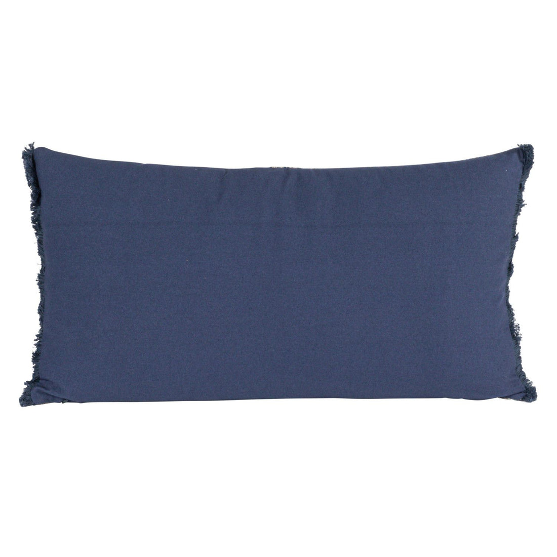 26"Lx14"H Cotton Blend Velvet Pillow with Fringe