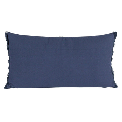 26&quot;Lx14&quot;H Cotton Blend Velvet Pillow with Fringe