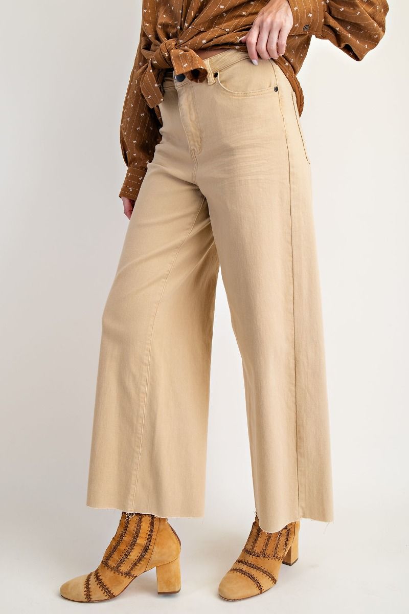 Soft Stretch High Waisted Twill Pants