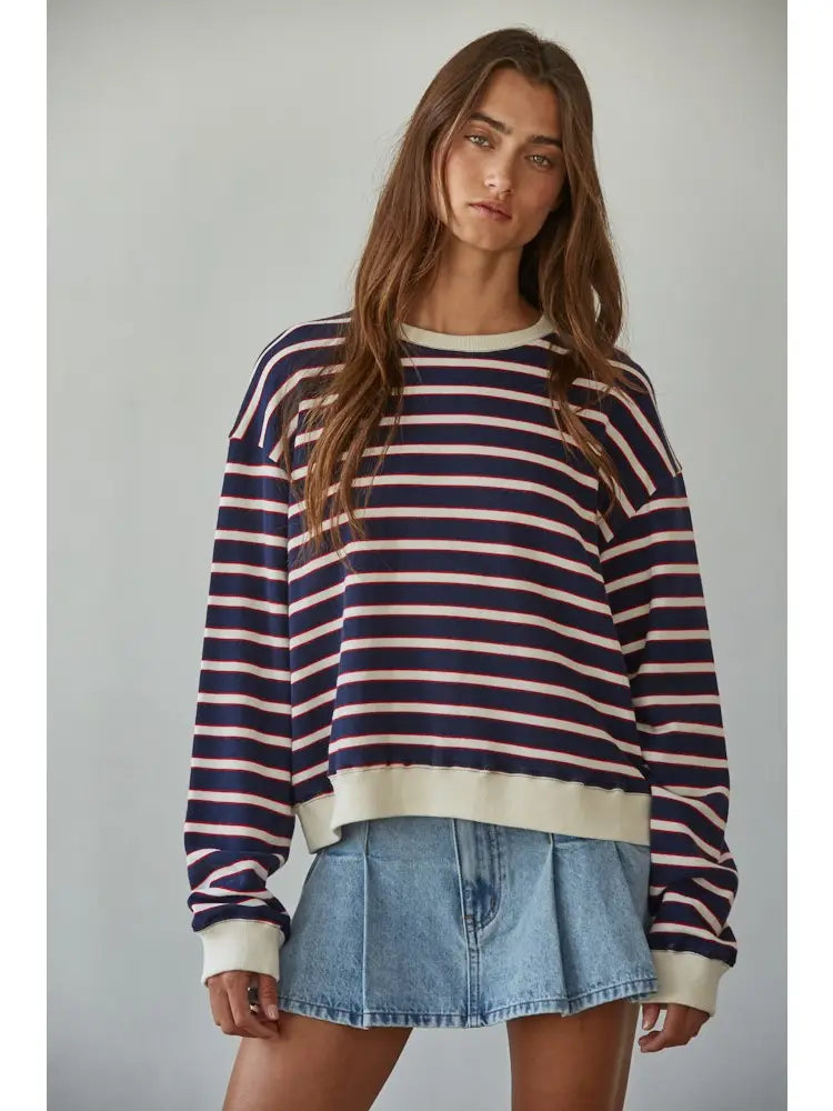 Striped Crew Neck