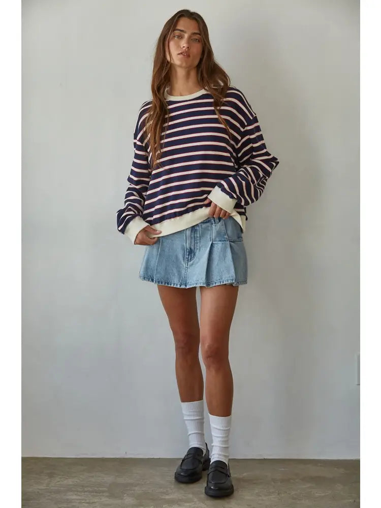 Striped Crew Neck
