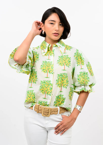 Sunny Lemon Orchard Blouse