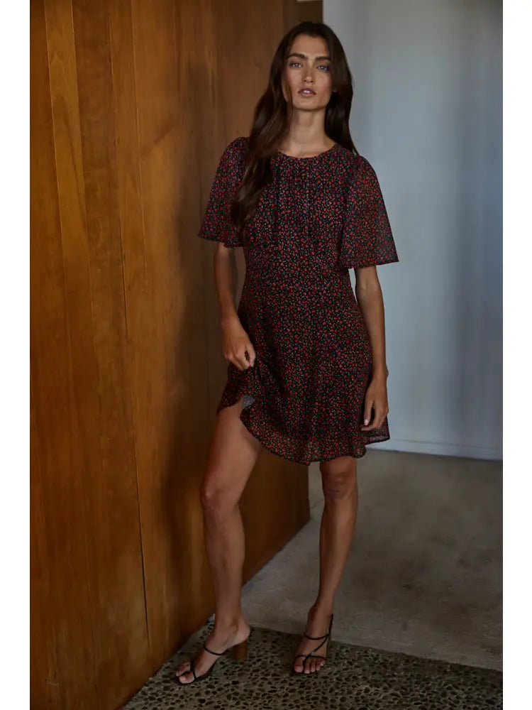 Floral Print Mini Dress