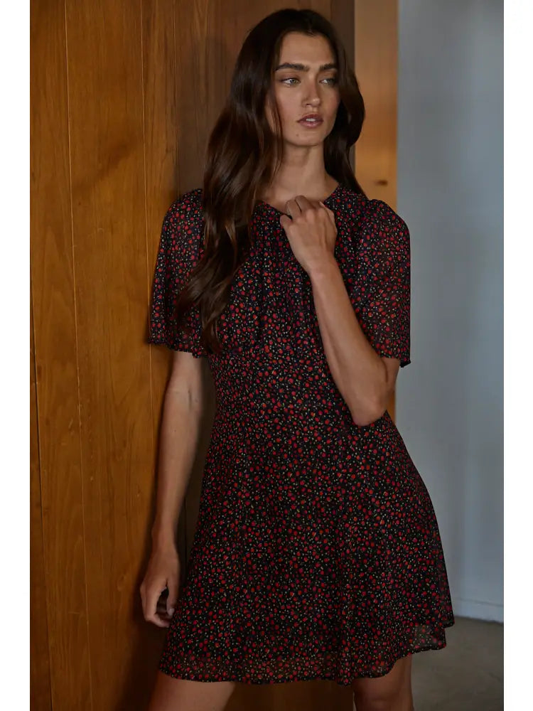 Floral Print Mini Dress