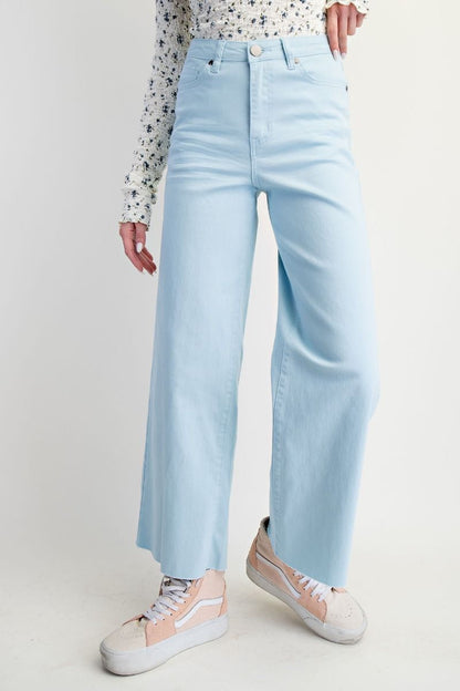 Soft Stretch High Waisted Twill Pants