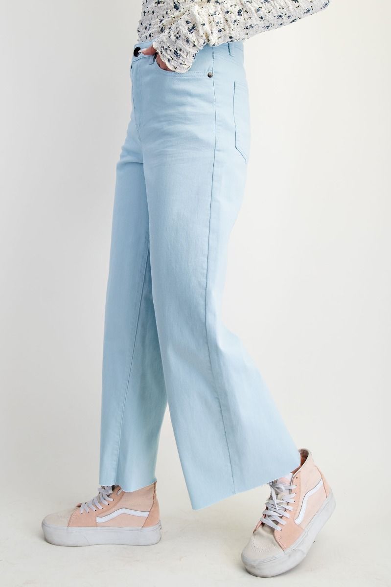 Soft Stretch High Waisted Twill Pants