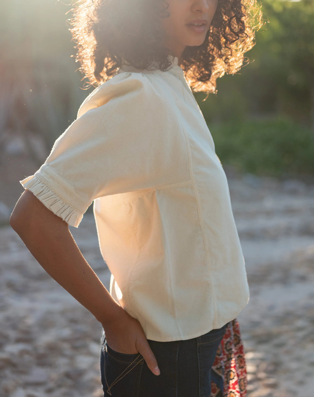 Sweet Clementine V-Neck Top