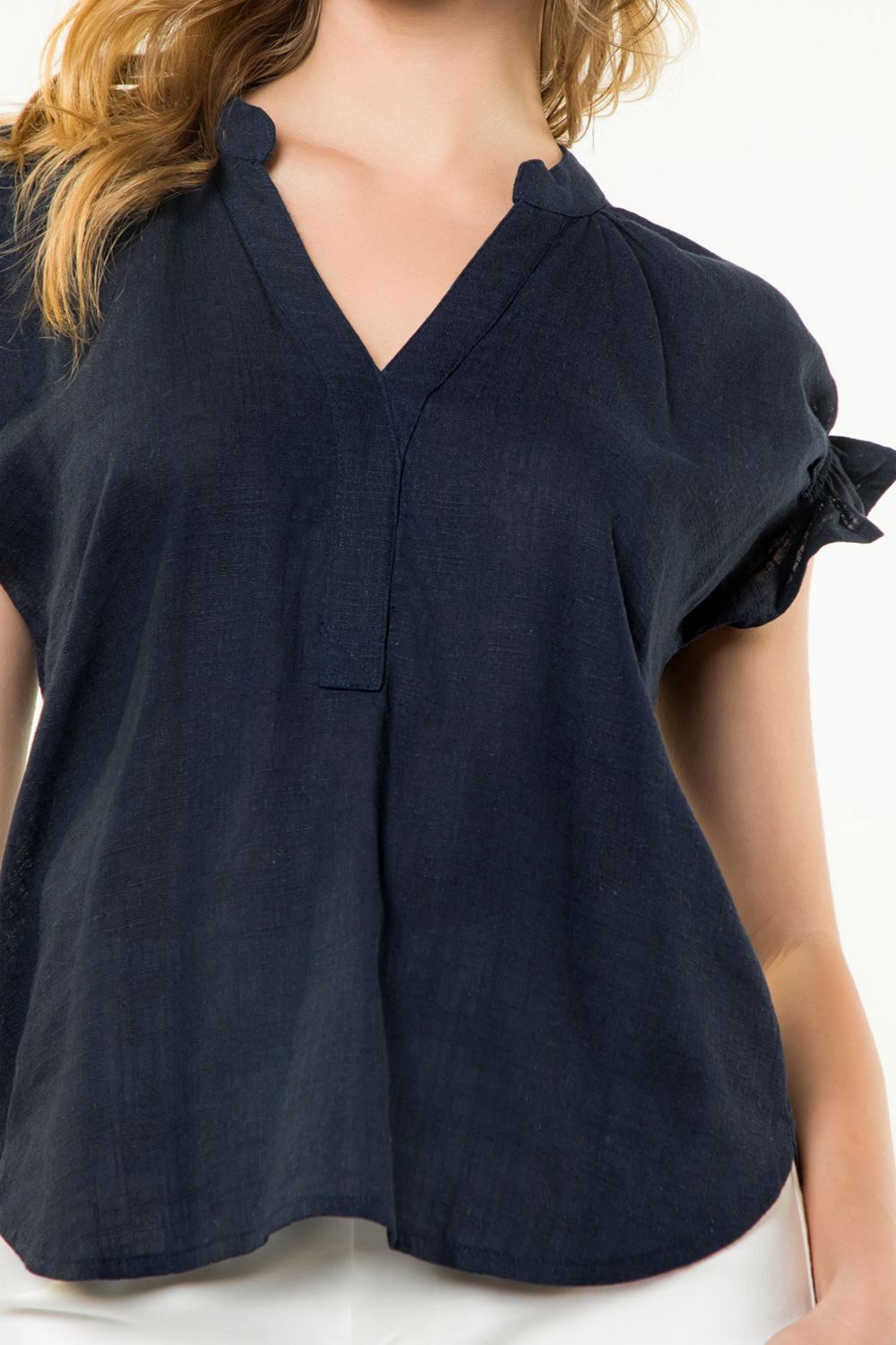 Short Sleeve V-Neck Top