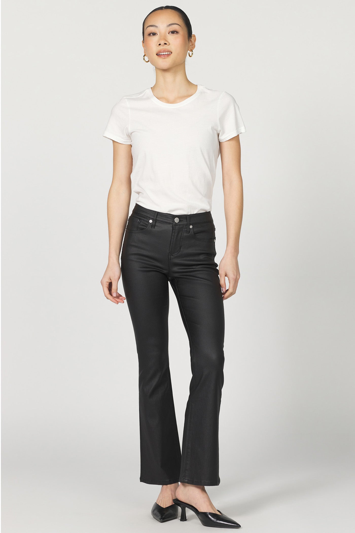 Chic Faux Leather Flare | Dear John Jaxtyn