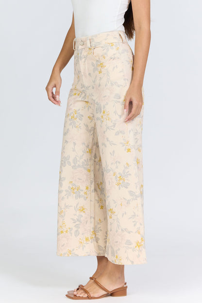 Vintage Floral High-Rise Wide-Leg Crop | Dear John Audrey