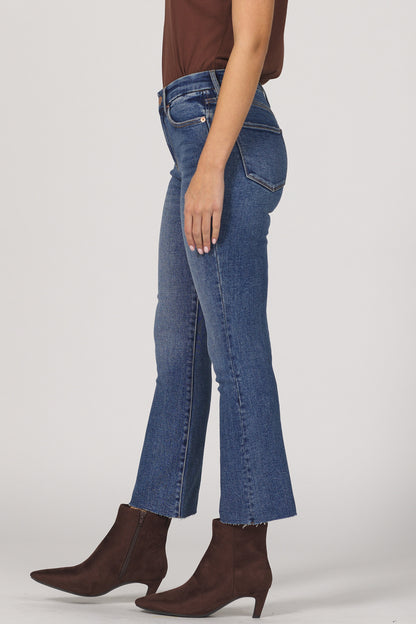 Mid Rise Raw Hem Crop Jean | Dear John Jeanne
