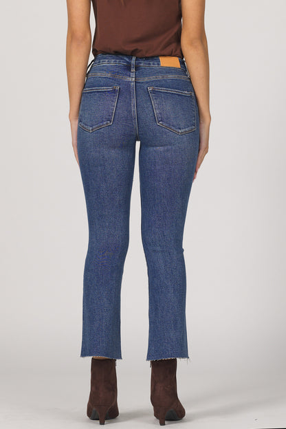 Mid Rise Raw Hem Crop Jean | Dear John Jeanne