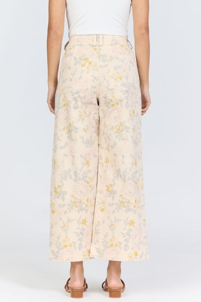 Vintage Floral High-Rise Wide-Leg Crop | Dear John Audrey