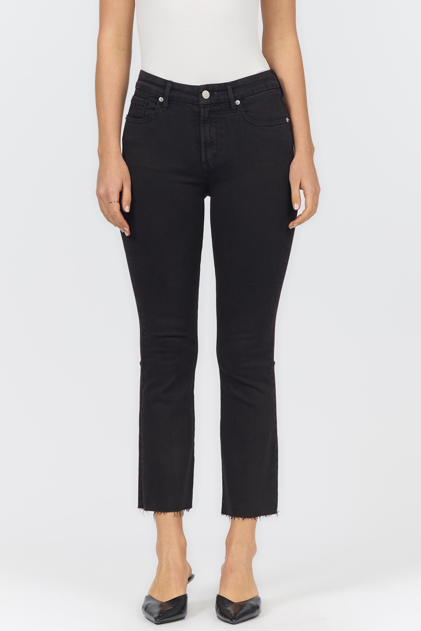 Mid Rise Raw Hem Crop Jean | Dear John Jeanne