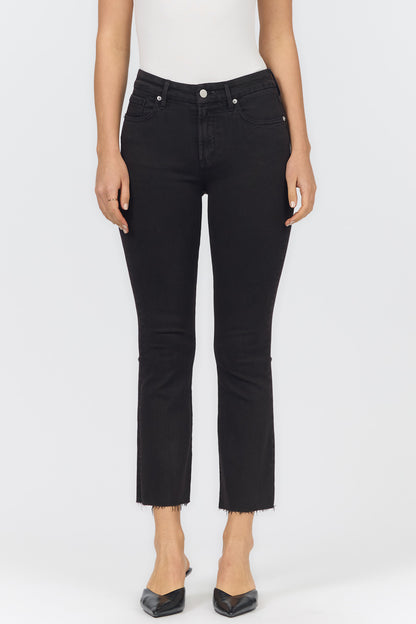 Mid Rise Raw Hem Crop Jean | Dear John Jeanne