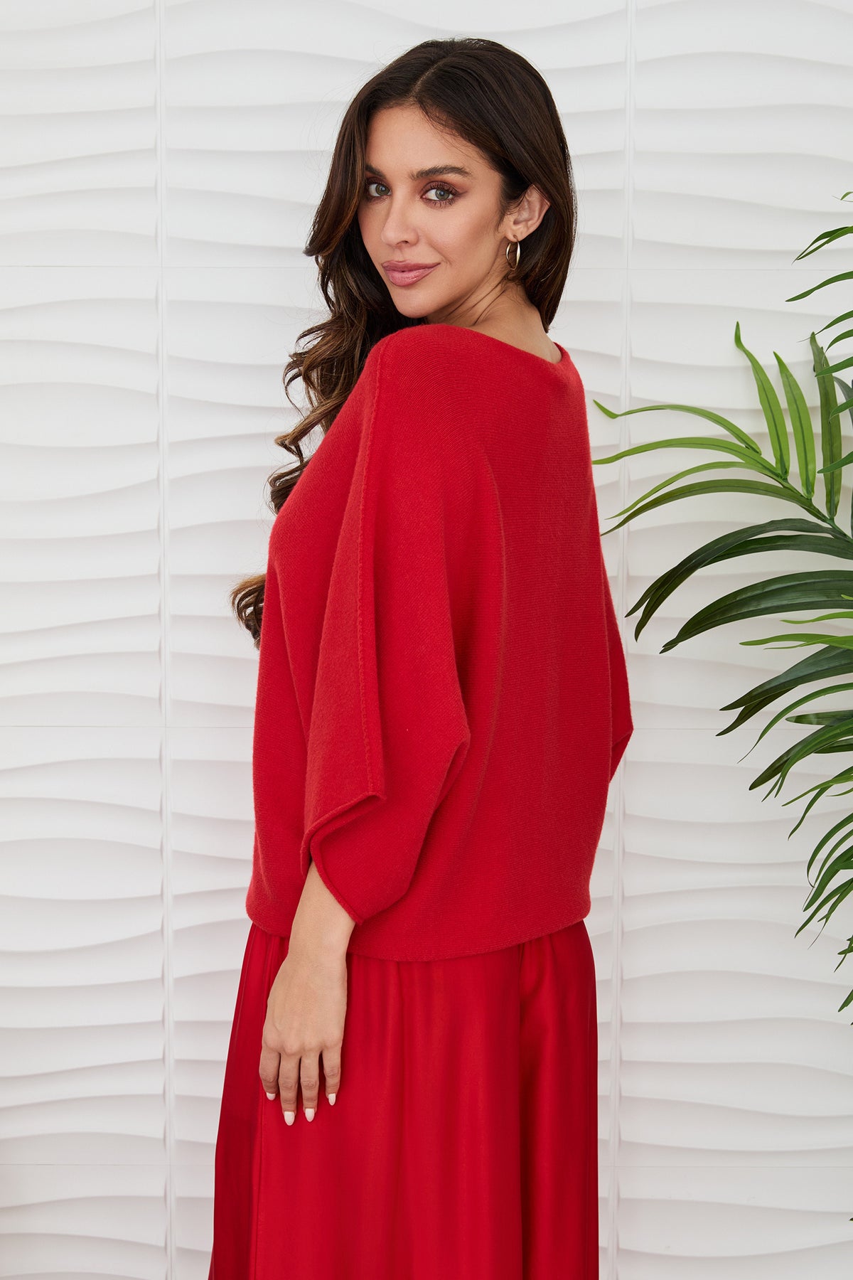 Batwing Sleeve Knit Top