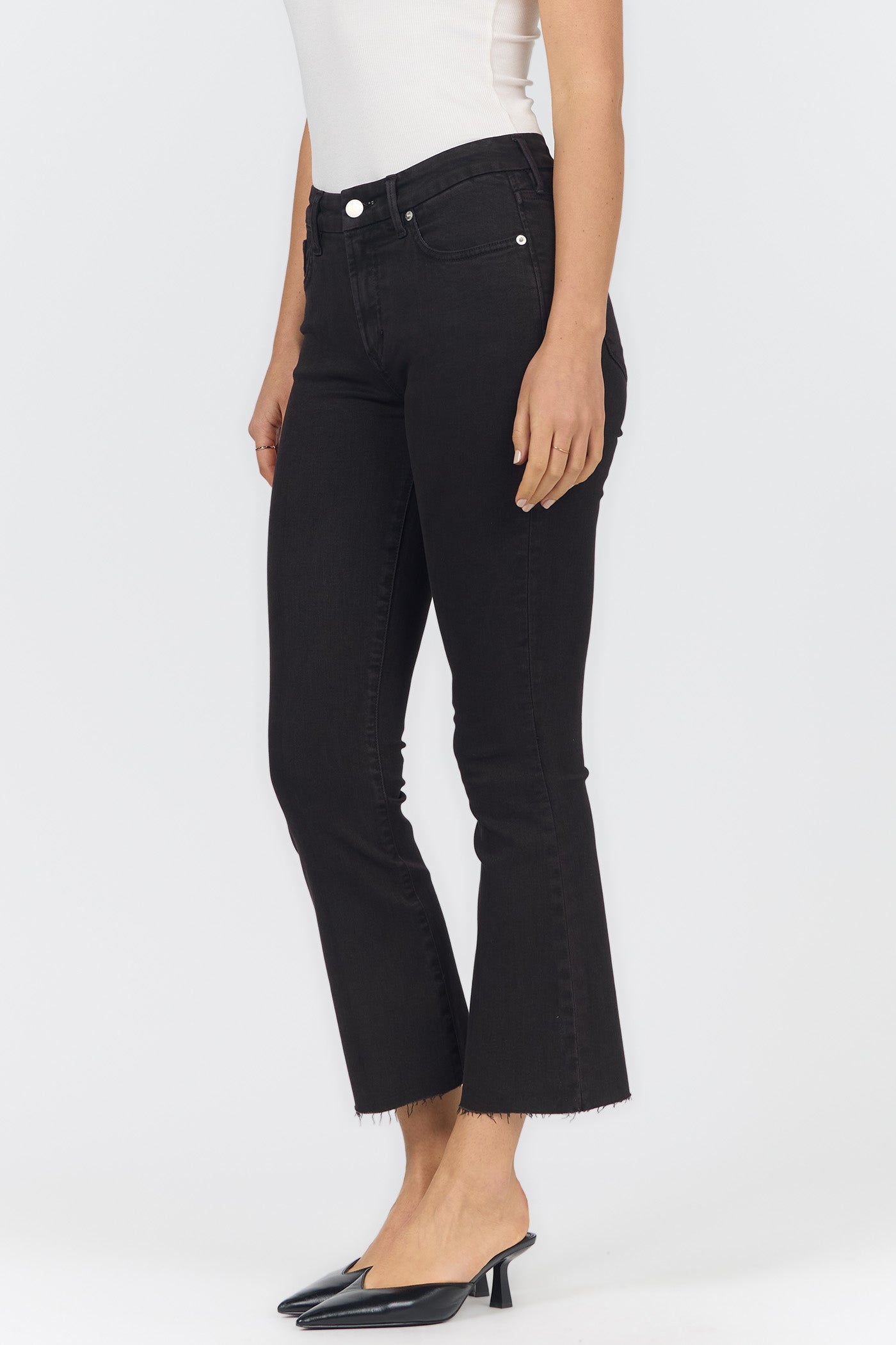 Mid Rise Raw Hem Crop Jean | Dear John Jeanne