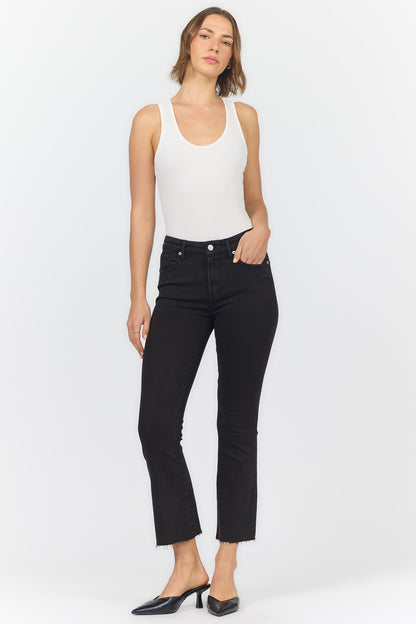Mid Rise Raw Hem Crop Jean | Dear John Jeanne