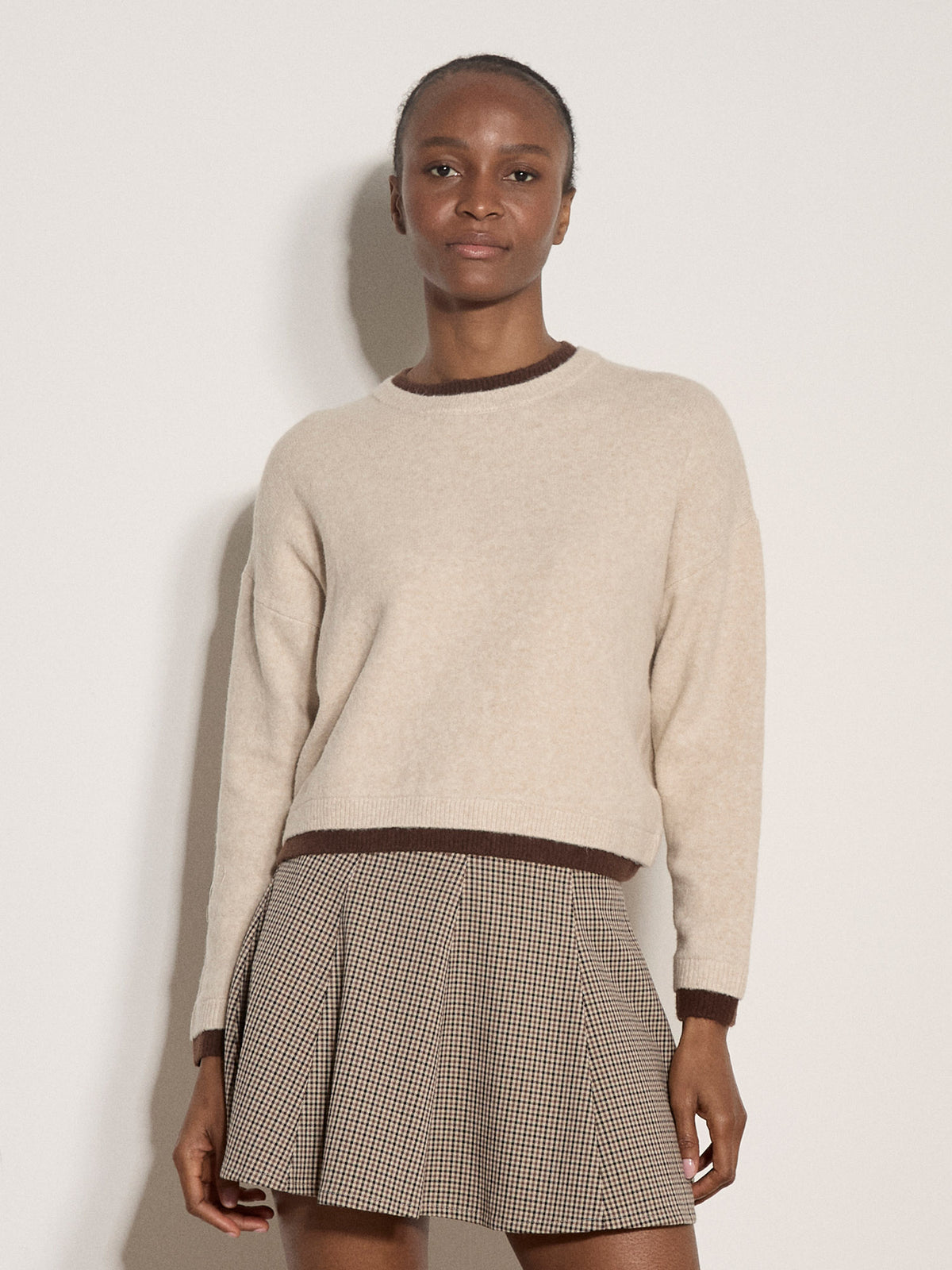 Contrast Layered Sweater