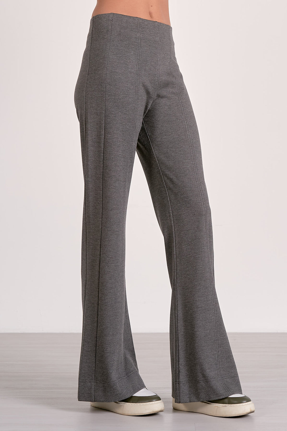 Gray Knit Flaire Trouser