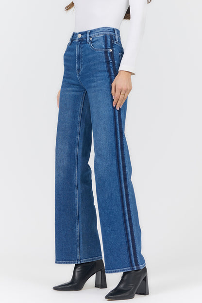 Mid-Rise Side Stripe Wide Leg Jeans | Dear John Margot