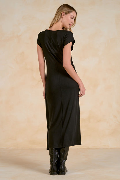 Cap Sleeve Detail Midi Dress