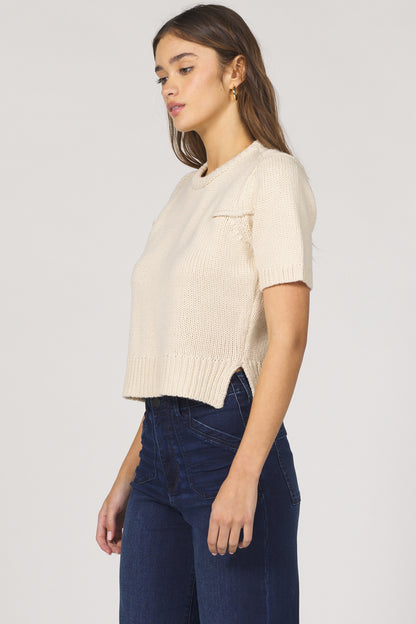 Cozy Short-Sleeve Sweater | Dear John Sabine