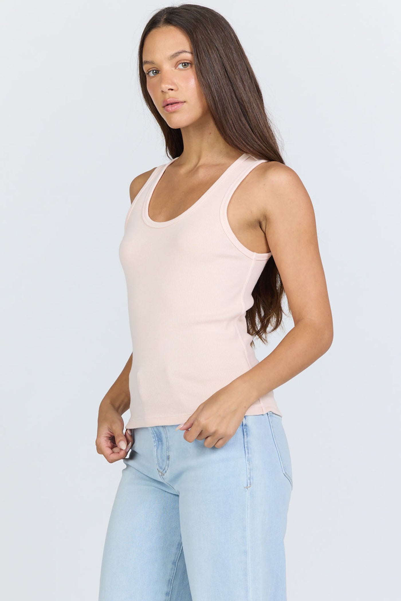 Essential Ribbed Scoop Neck Tank