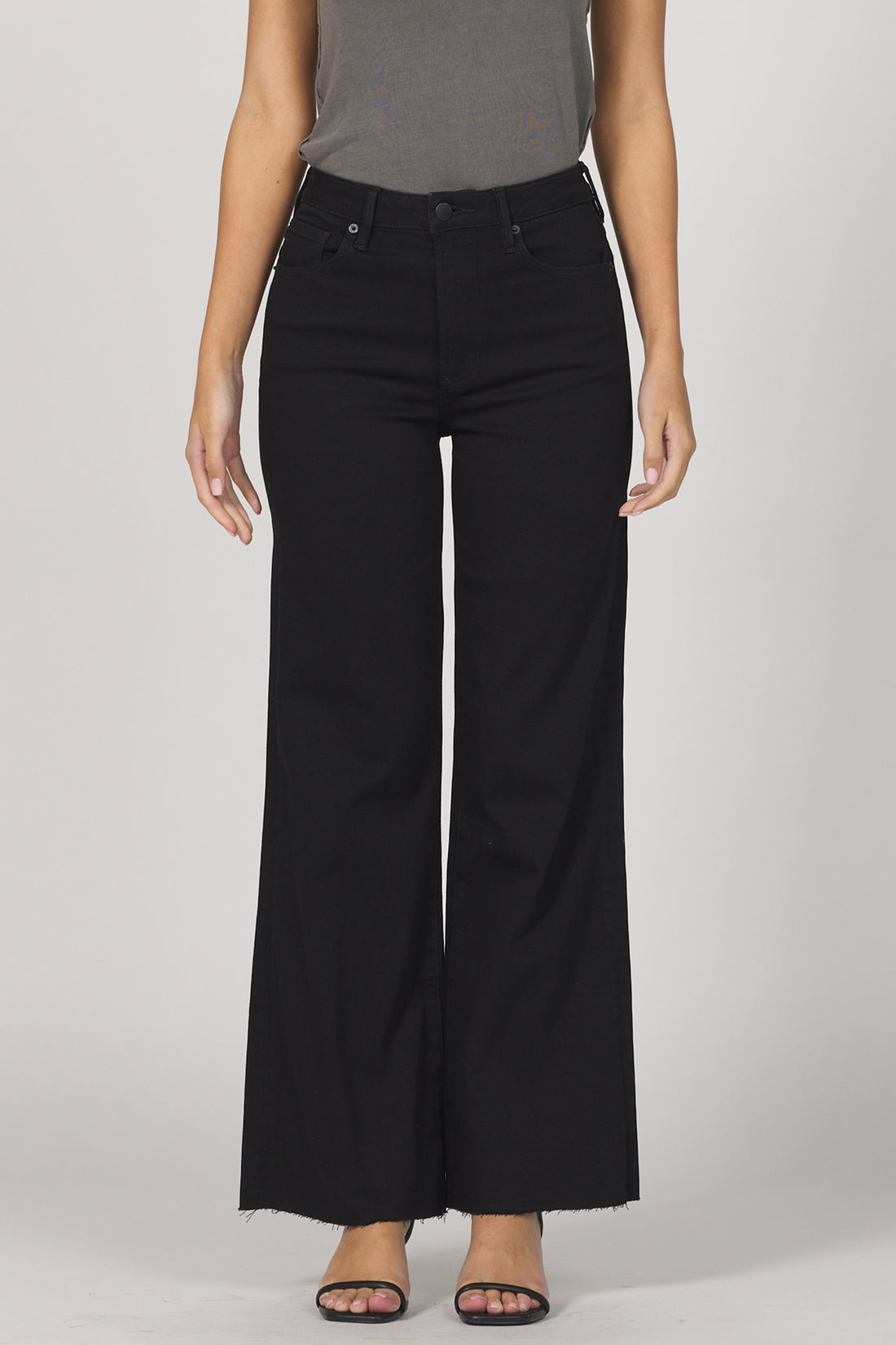Black High Rise Wide Leg Jean | Dear John Fiona