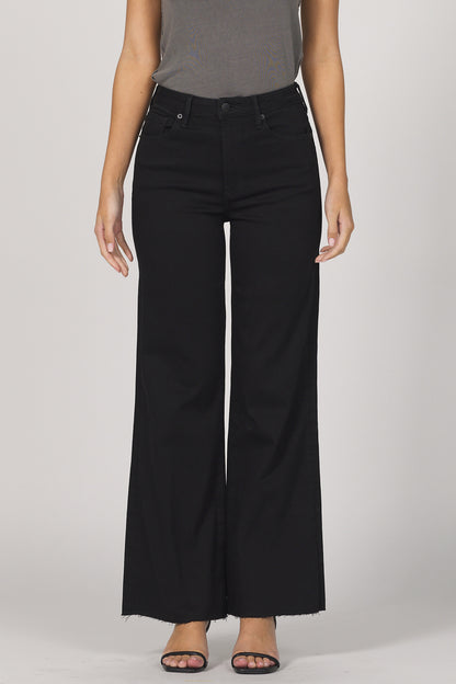 Black High Rise Wide Leg Jean | Dear John Fiona