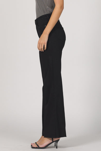Black High Rise Wide Leg Jean | Dear John Fiona