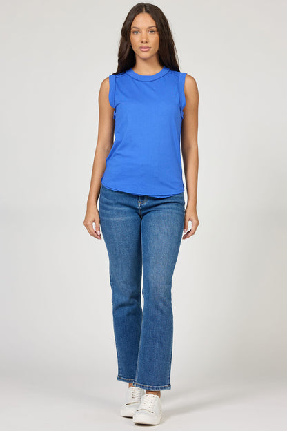 Raw Edge Sleeveless Top