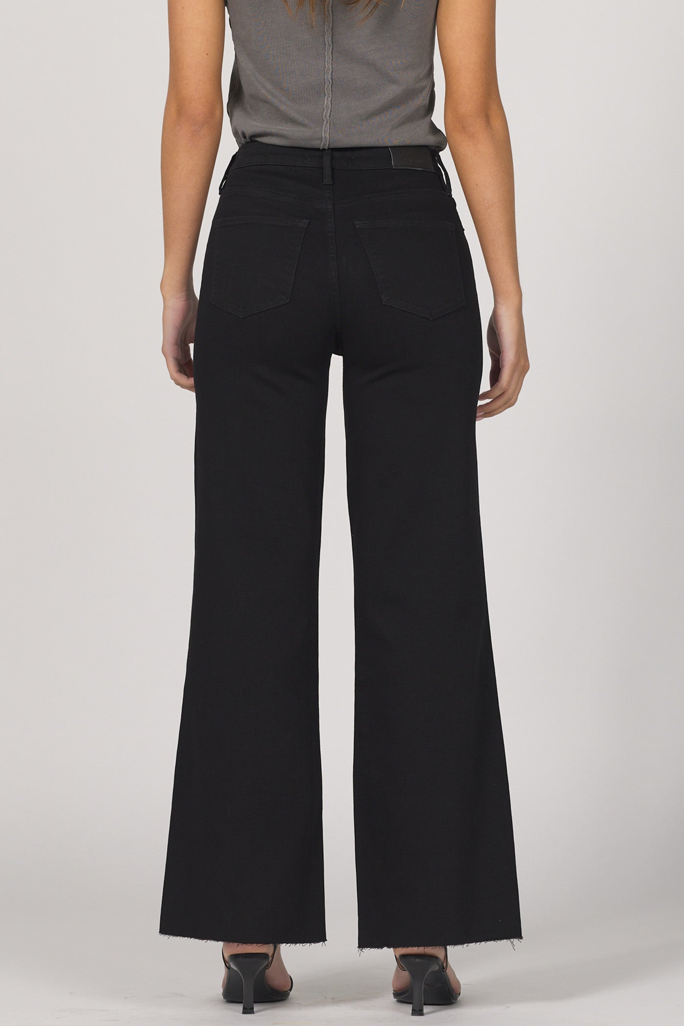 Black High Rise Wide Leg Jean | Dear John Fiona