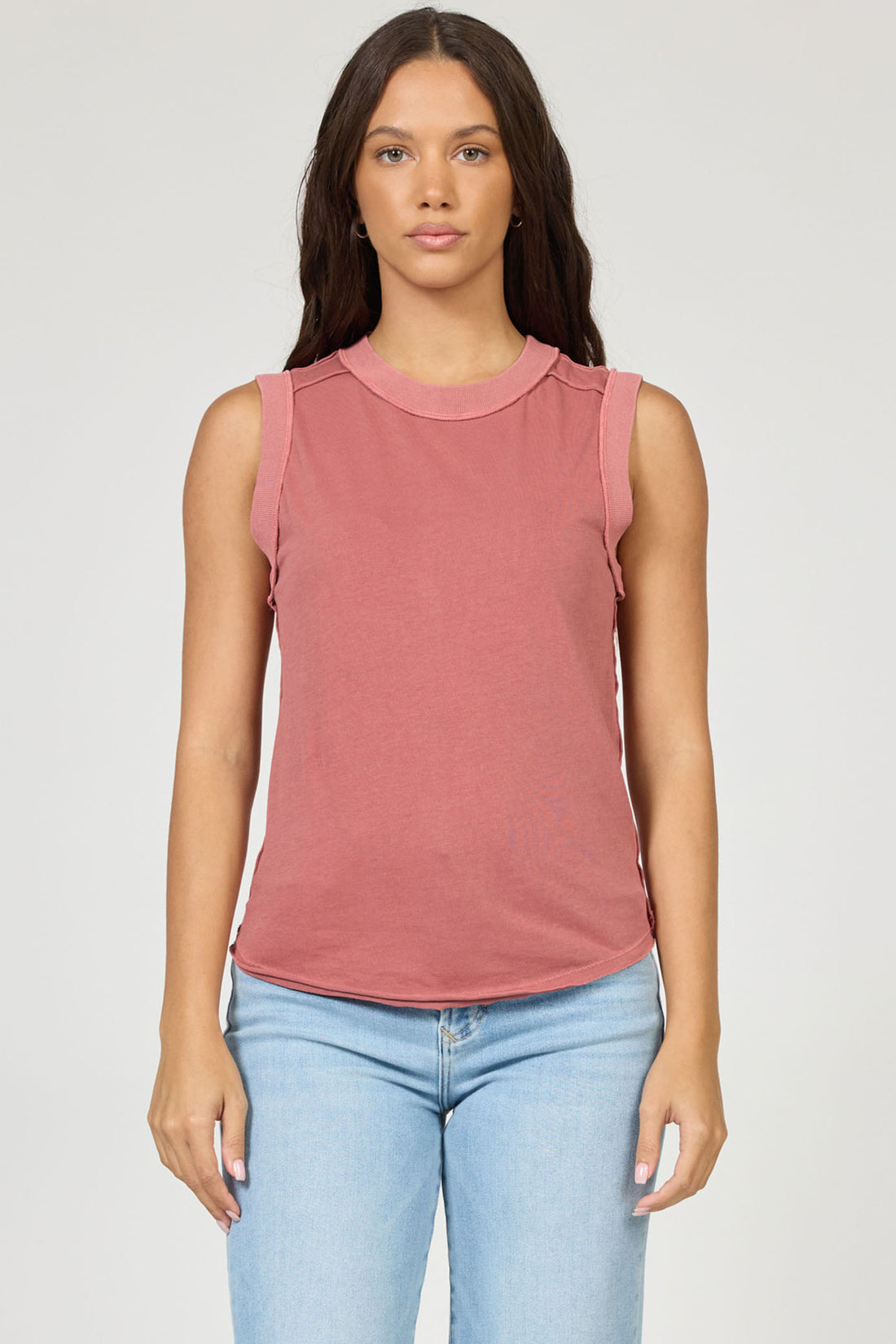 Mineral-Washed Muscle Tank Top