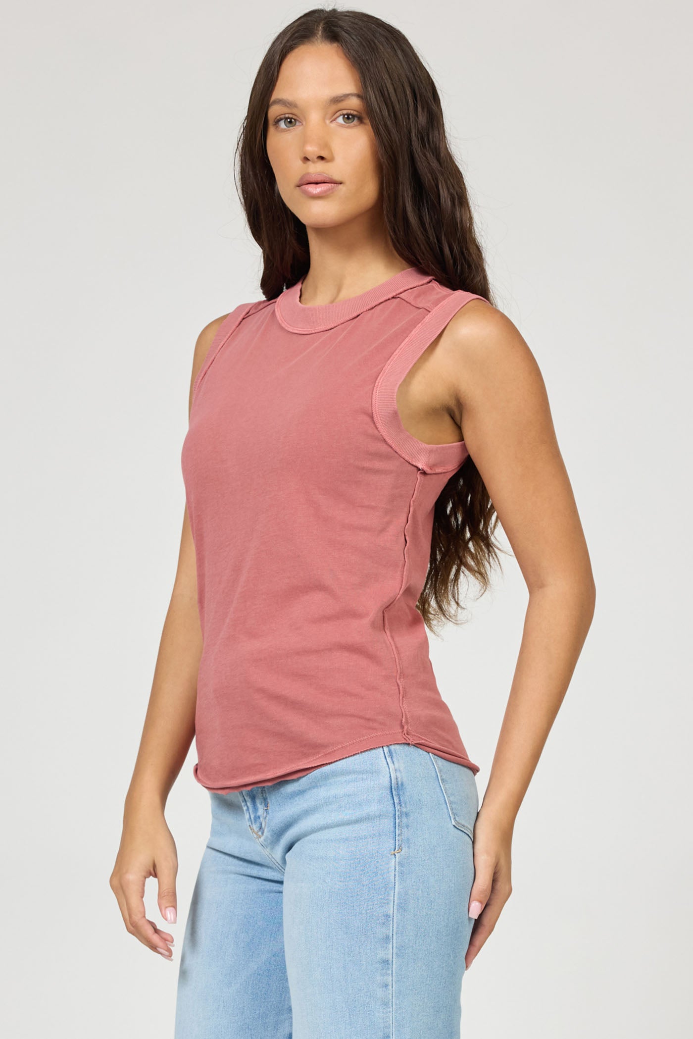 Mineral-Washed Muscle Tank Top