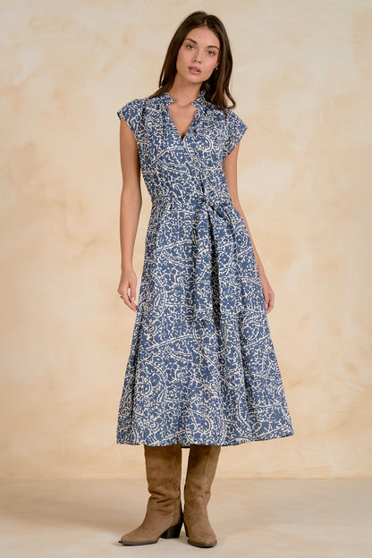 Breezy Cap-Sleeve Midi Dress
