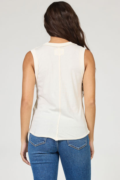 Mineral-Washed Muscle Tank Top