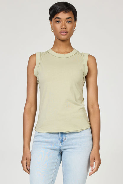 Mineral-Washed Muscle Tank Top