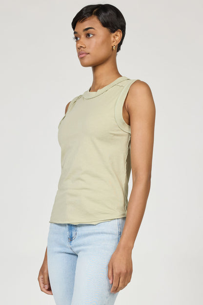 Mineral-Washed Muscle Tank Top