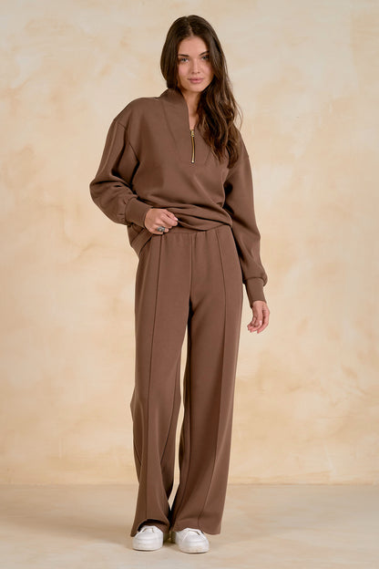 Cozy Quarter-Zip Long Sleeve Top
